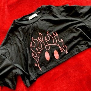 Graphic Cropped Tee Size S